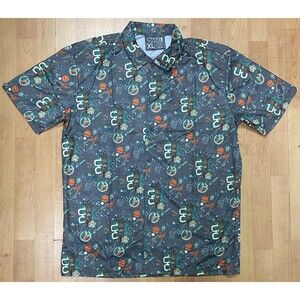 Marvel Guardians of the Galaxy Button Up Hawaiian Shirt Men's Size XL New